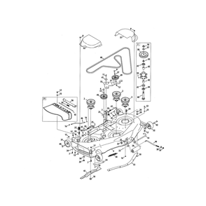50" Deck Diagram and Parts List for 13WZ92AK056  Cub Cadet Lawn Tractor